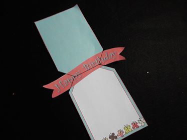 opened pop out banner card made from a printable card making kit