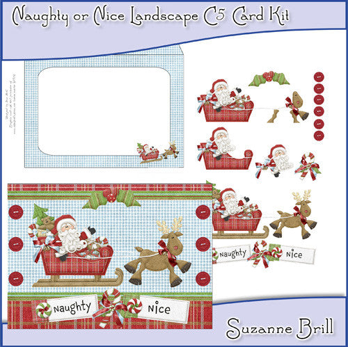 Naughty Or Nice Landscape C5 Card - The Printable Craft Shop