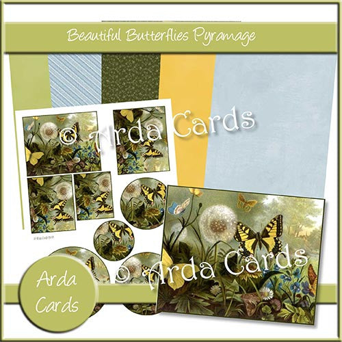 Beautiful Butterflies Pyramage Set - The Printable Craft Shop