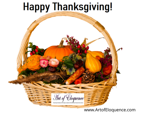 Happy Thanksgiving From Art of Eloquence!