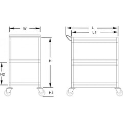 Angle Leg Utility Carts