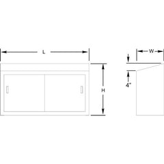 Stainless Steel Slope Top Wall Cabinets