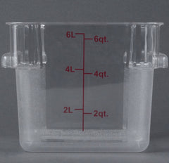 Thunder Group Polycarbonate Sqaure Food Storage, Clear, Polycarbonate - eKitchenary