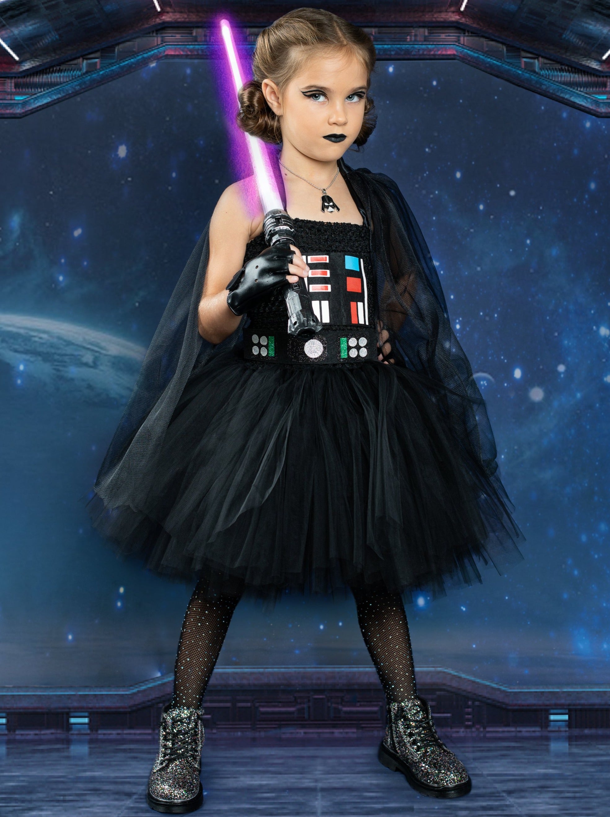 Ideal marzo dormitar Girls Halloween Costumes | Star Wars Darth Vader Dress - Mia Belle Girls