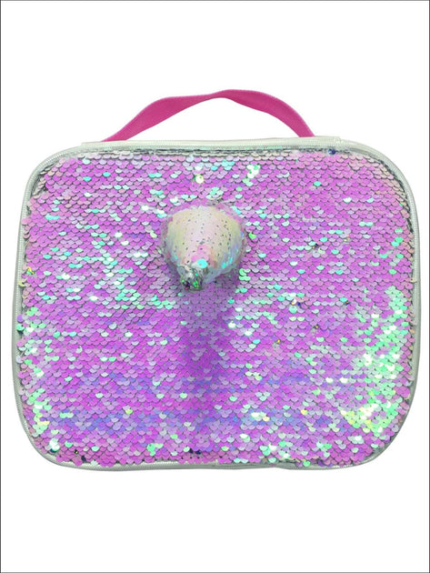 pink glitter lunch bag