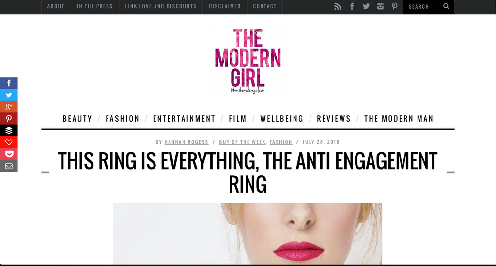 the modern girl fred and far fred+far self love pinky ring