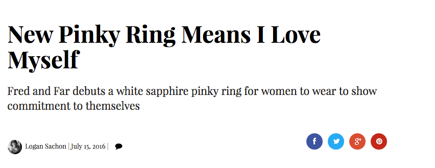 jck online fred and far fred+far self love pinky ring
