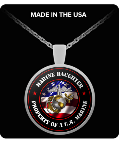Military - Marine Daughter - Property of a U.S. Marine - Necklace