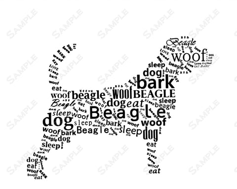 Beagle Gift Art 8 x 10 Print. Beagle Dog Pet Gifts