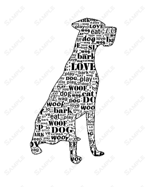 Personalized Gift Great Dane Line Drawing