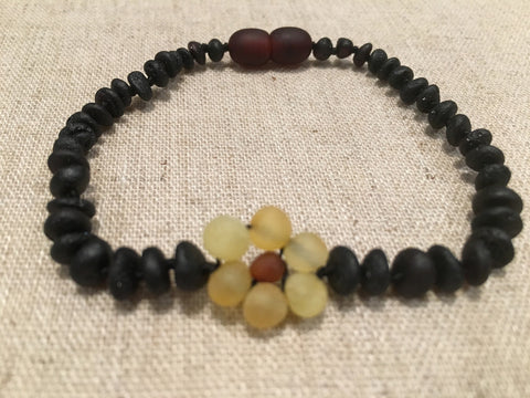 Raw Cherry Flower Amber Bracelet