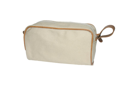Canvas Dopp Kit - Leather Trim