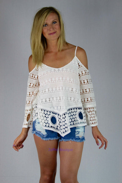 crochet cold shoulder top