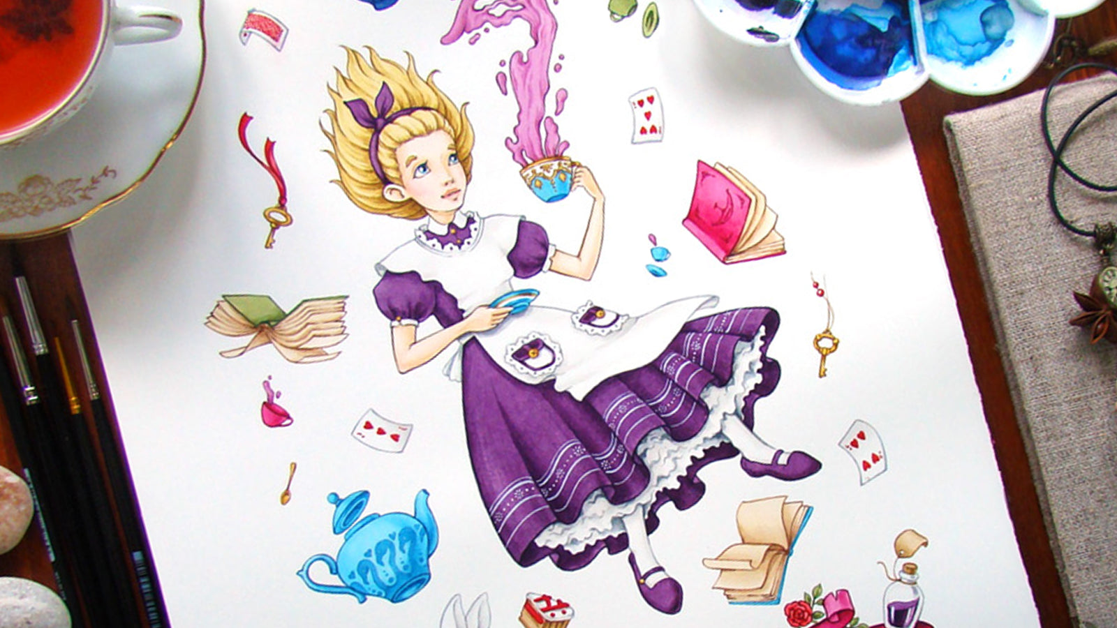 Alice in Wonderland Noveltea Tins Artwork