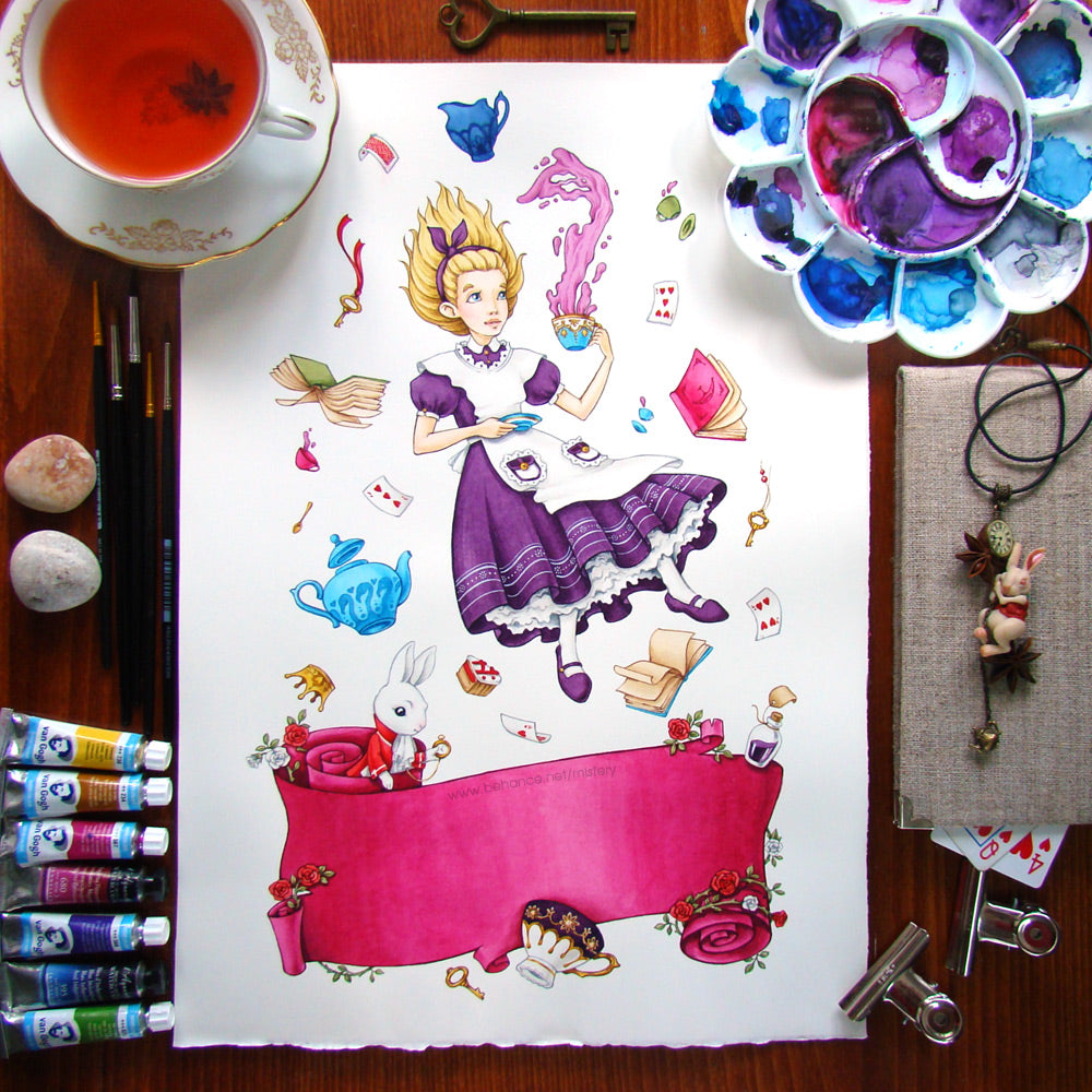 Anise in Wonderland Watercolor art