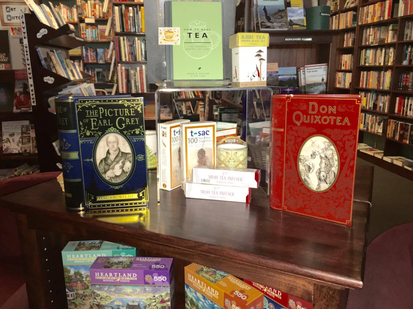 Noveltea Tins at the Bookloft, MA