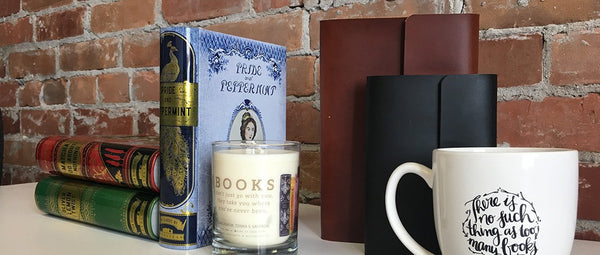 Bookish Gifts on a shelf
