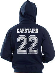 Carstairs 22 On BACK Idris University Unisex Pullover Hoodie - Meh. Geek - 3