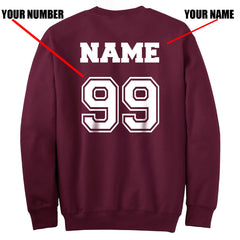 Customize - Gryffindor Crest Pocket white ink Unisex Crewneck Sweatshirt Maroon (Adult)