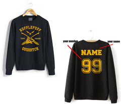 Customize - New Hufflepuff CHASER Quidditch Team Unisex Crewneck Sweatshirt (Adult)