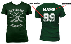 Customize - New Slytherin SEEKER Quidditch team Women T-shirt Forest
