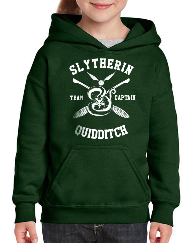 Slytherin CAPTAIN Quidditch Team Kid / Youth Hoodie Forest PA New– Meh