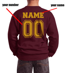 Customize - New Gryffindor SEEKER Quidditch Team Kid / Youth Crewneck Sweatshirt Maroon