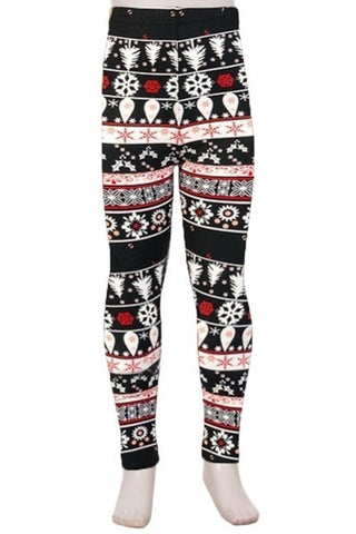 Reindeer Snowflake Printed Leggings