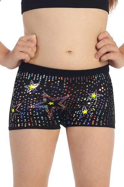 Scattered Sequin Star Boy Shorts