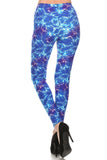 BLUE LIGHTNING PRINTED LEGGINGS