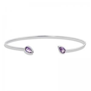 Details about   Amethyst sterling silver bangle 