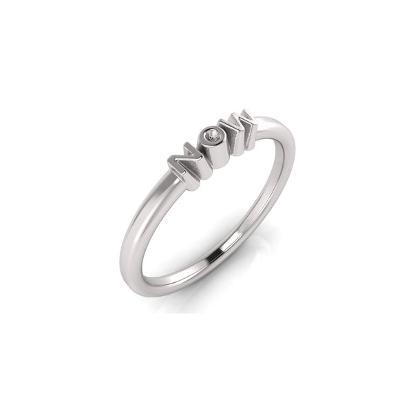 Solid Sterling Silver 'Now' Ring 