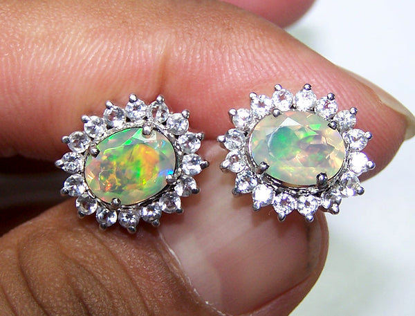 ETHIOPIAN WELO OPAL 9 x 6 MM PEAR CUT MULTI FIRE FACETED CALIBRATED ALL NATURAL 