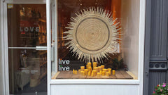 Candle Window Display, Live Live & Organic