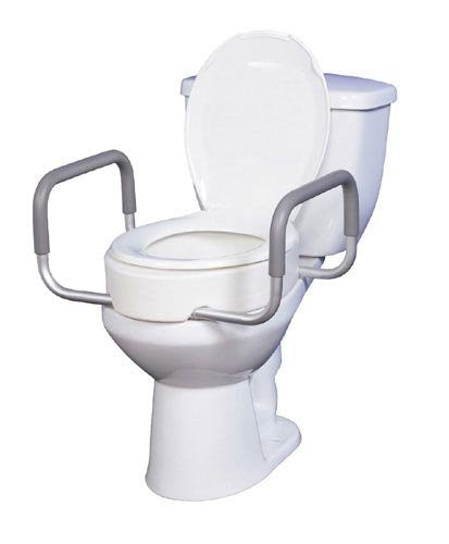 Elevated Toilet Seat with RemArms For Regular Toilet Seat T/F KD