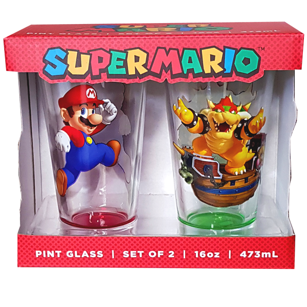 super mario beer glass