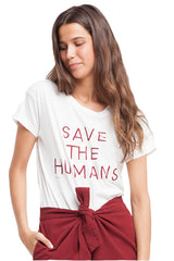 ThinkingMU Save the humans tee | Sophie Stone