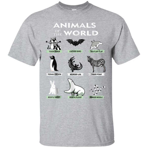 Awesome animals the world t shirt animal real names - 99promocode