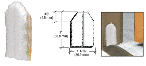 CRL White Door Jamb Dust Pad - PDP1W