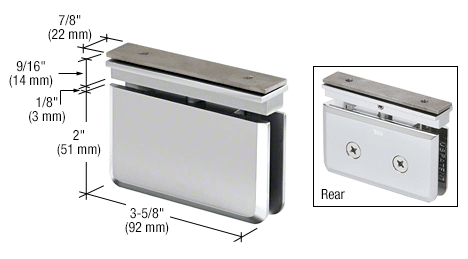 CRL Chrome Senior Prima 06 Series EZ-Adjust Top Mount Hinge - SRPPH06CH