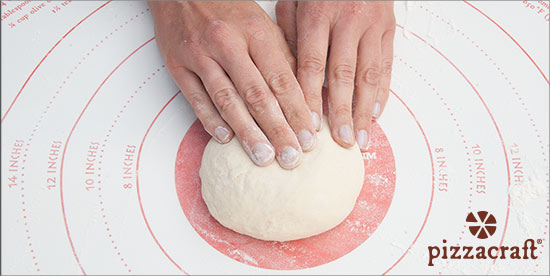 Working with Pizza Dough on a Silicone Mat