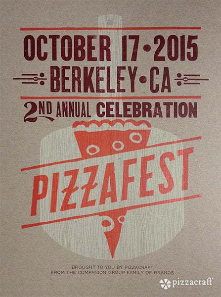 Pizzafest 2-15 Letterpress Poster
