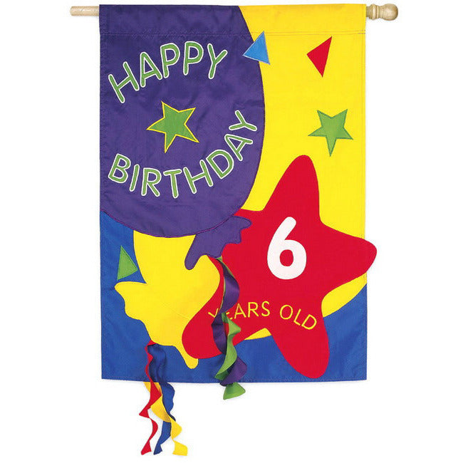 Count The Happy Birthday Years - House Flag - FlagsOnline.com by CRW Flags Inc.