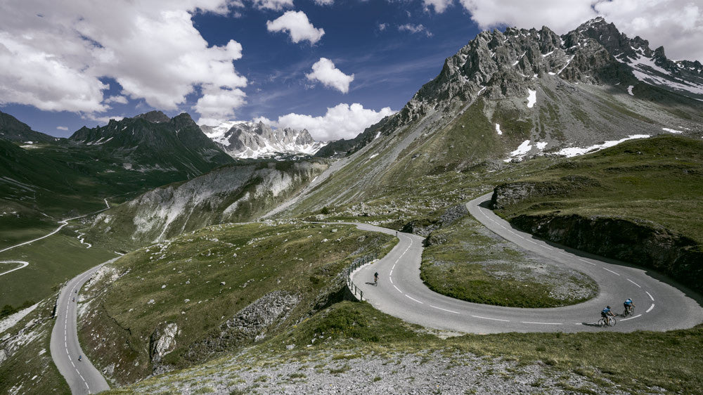 cycling photography of the Col du Galibier