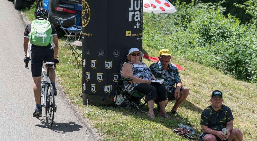 Cycling photography of the Tour de France fans waiting
