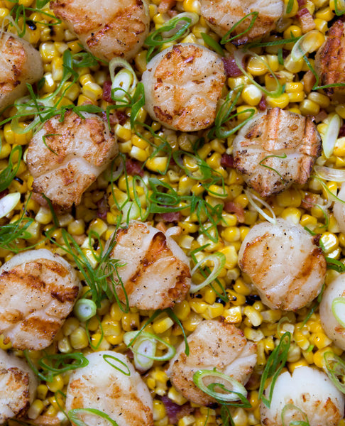scallops with corn