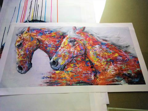 horse lovers graffiti animal print sample