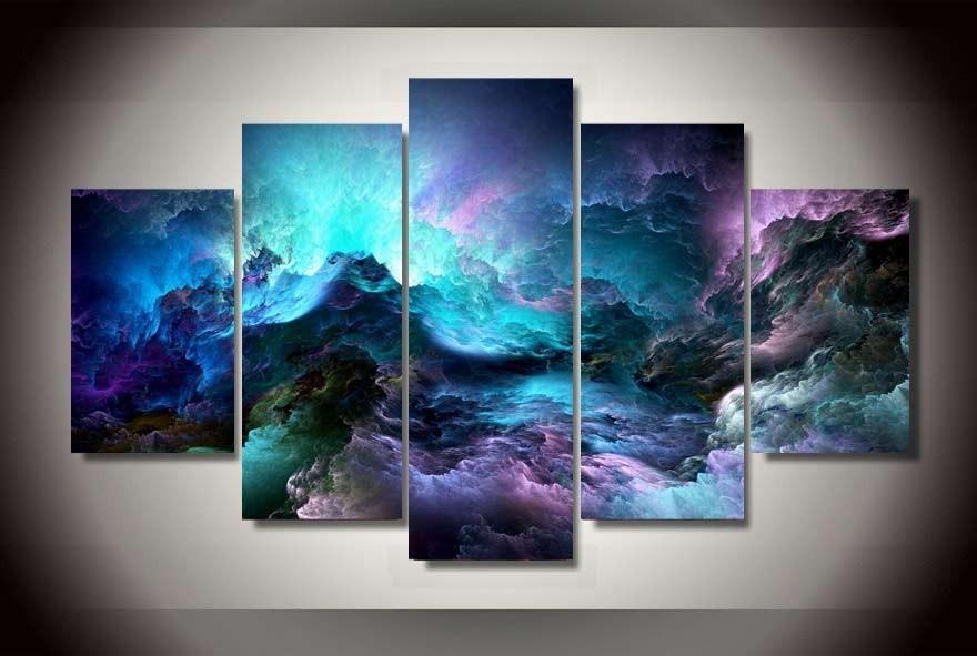 Cotton Clouds Print-Cool Large Framed Abstract Art