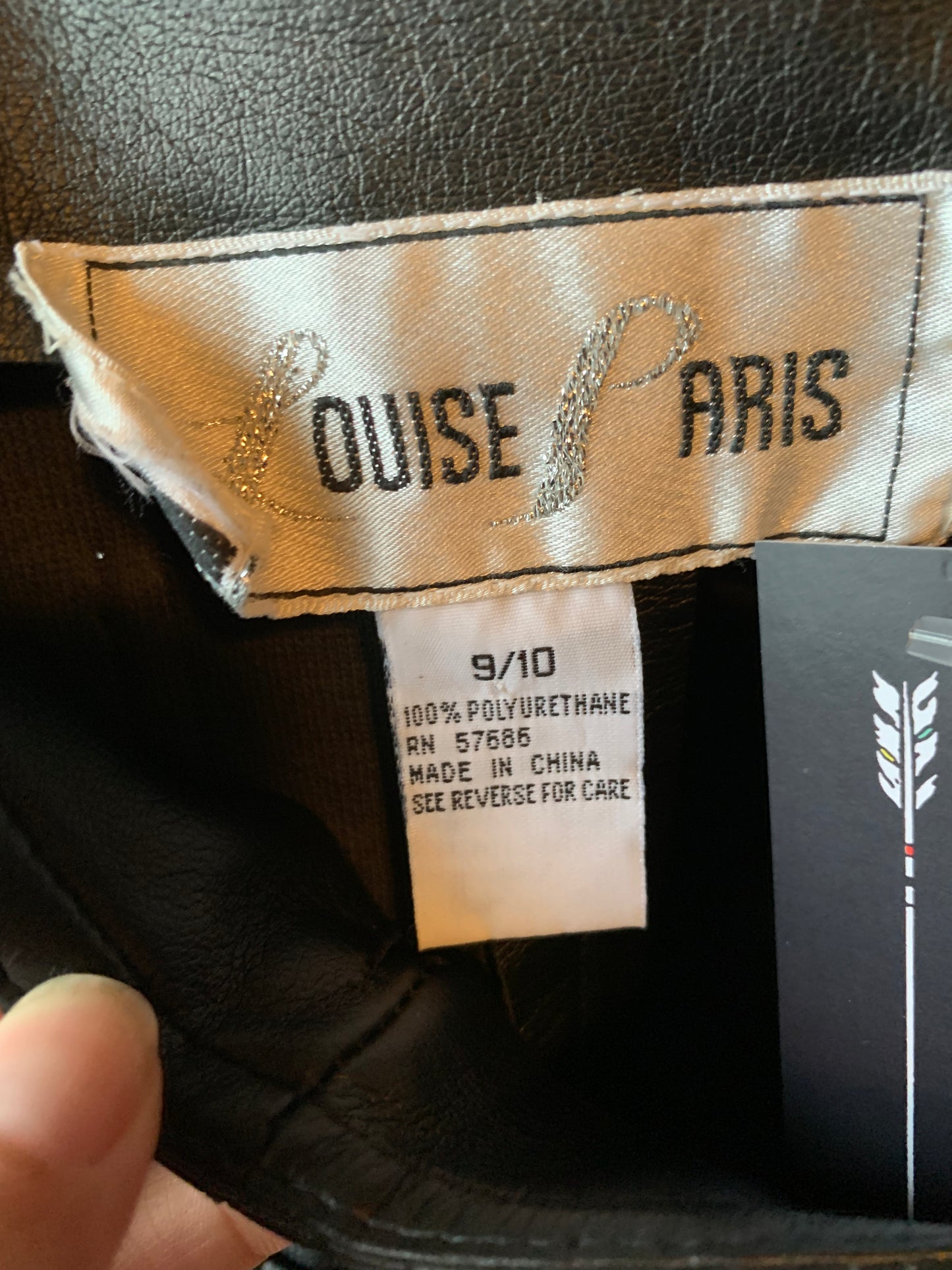 Deadstock Louise Paris Faux Leather Overall Mini Dress (M)
