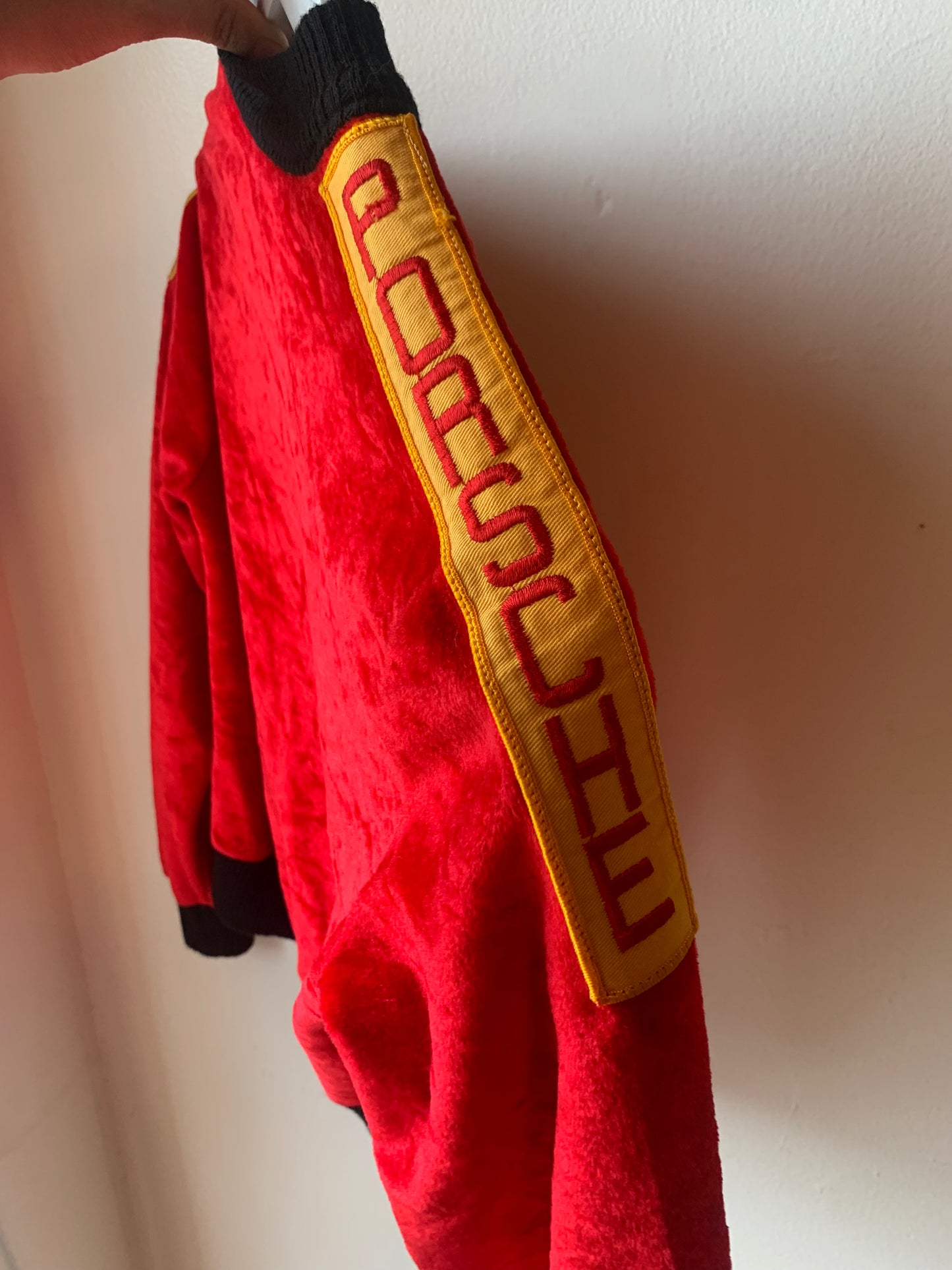 Vintage Petite Velvet Porsche Racing Jacket (XS)